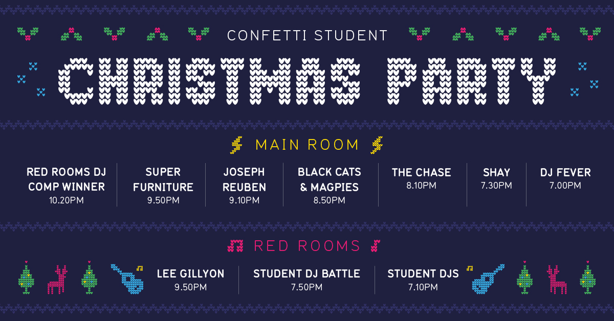 Christmas Party Set Times