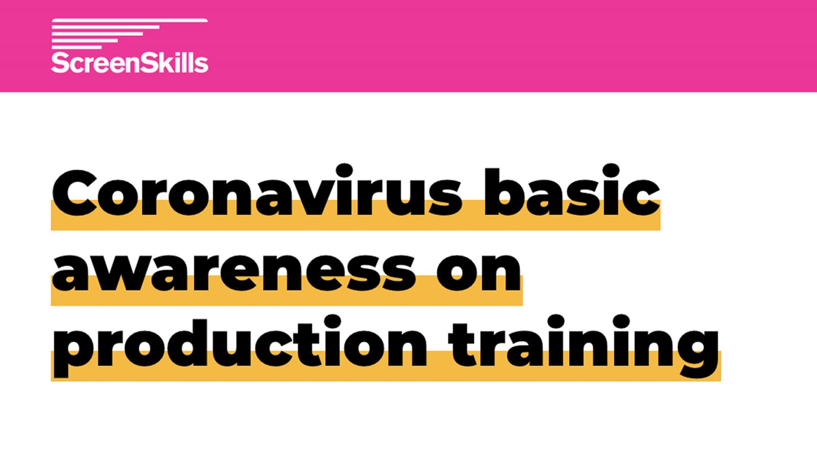 Coronavirus basic awareness on production training